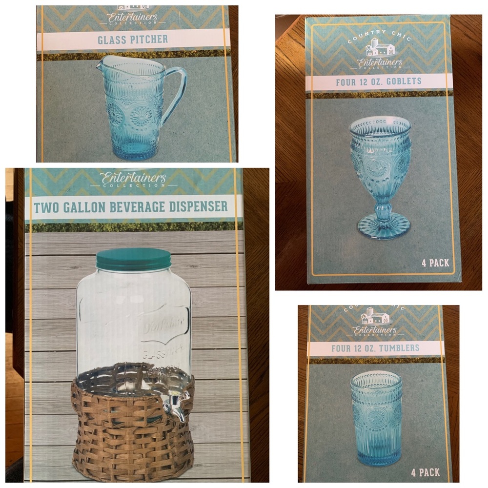 Country Chic “Entertainer’s Collection” drinkware
